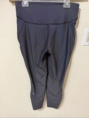 lululemon athletica Black and Charcoal Ribbed Leggings